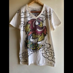 Mens bohemian 100% cotton VNeck TShirt